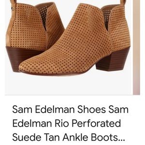 SAM EDELMAN RIO SUEDE BOOTIES, 7.5